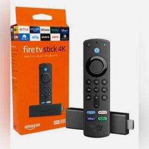Amazon Fire TV Stick 4K with Alexa Remote - Black and Orange